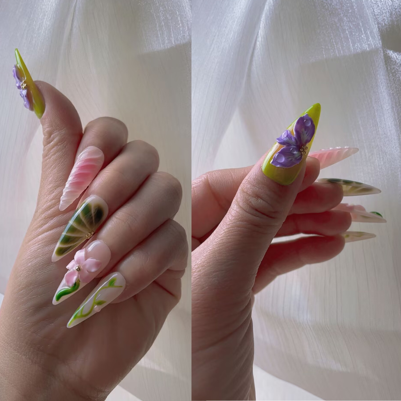 Handmade nails Pointy style 35