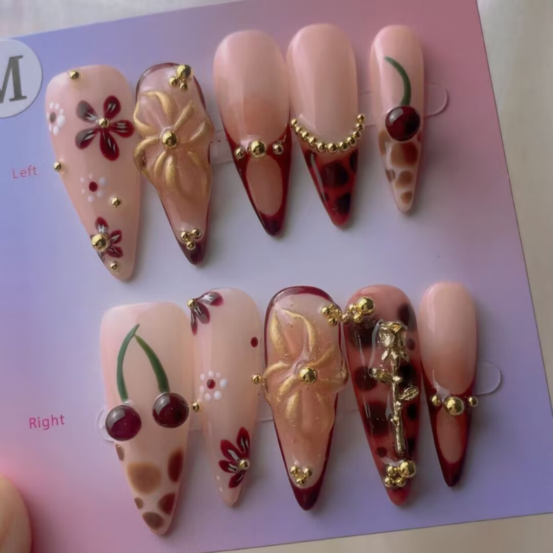 Handmade nails Pointy style 45