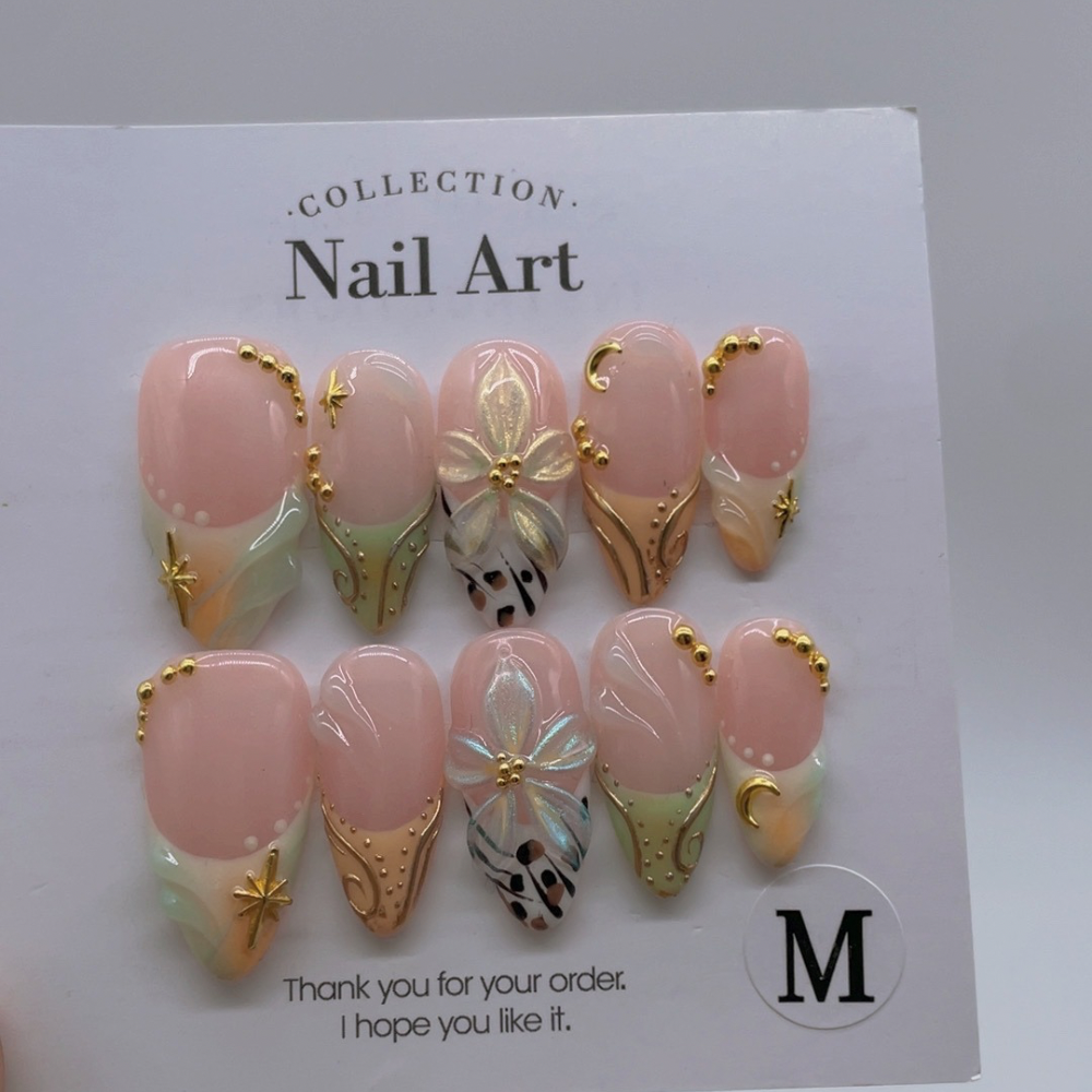 Short style press on nails Live No.7