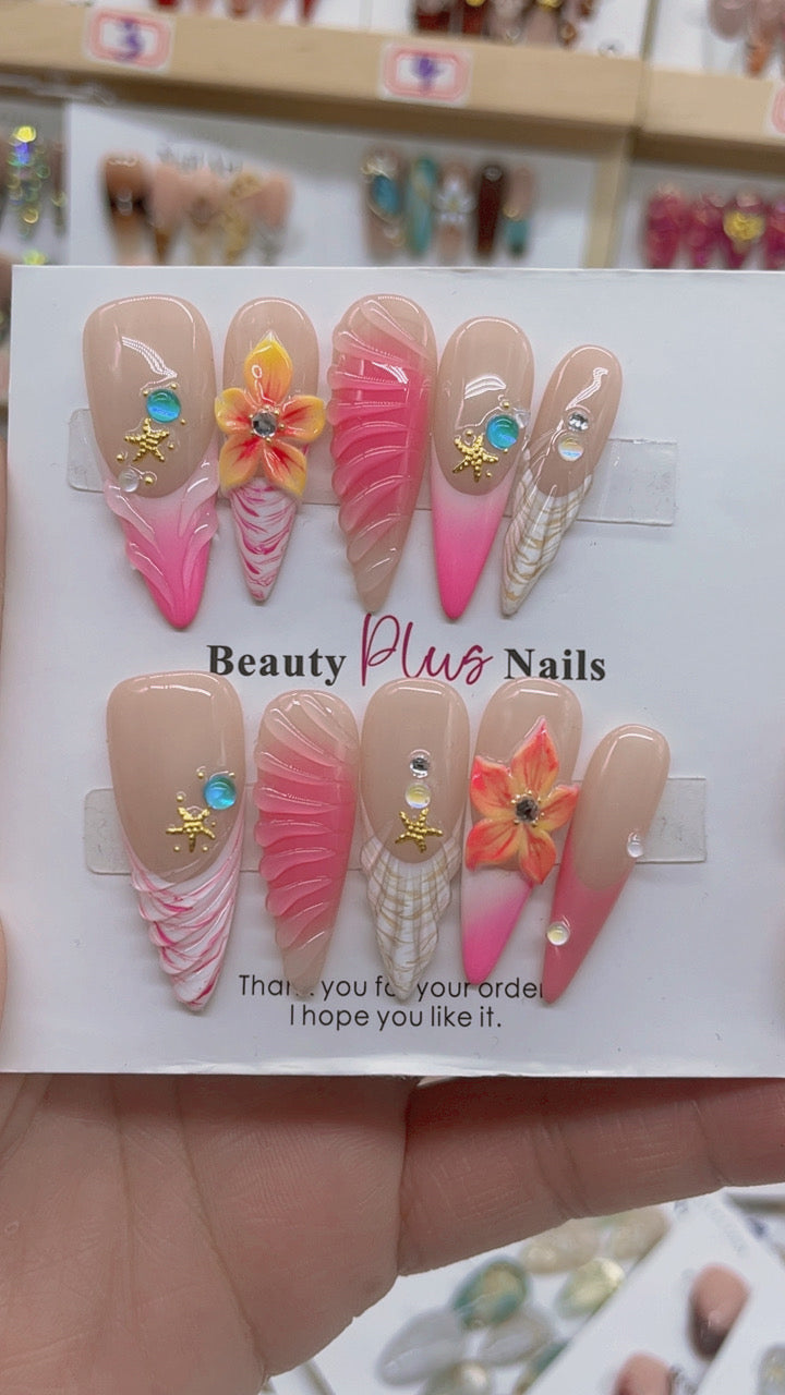 Handmade nails Pointy style 55