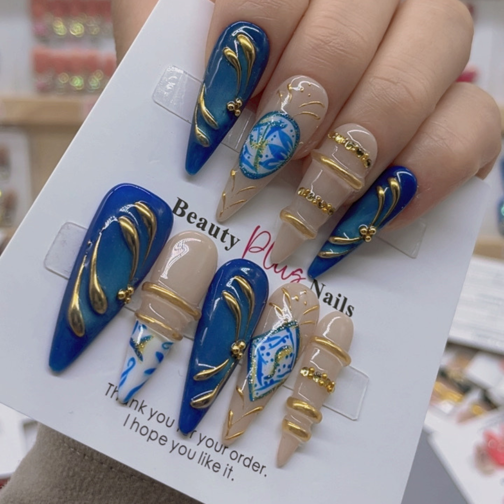 Handmade nails Pointy style 17