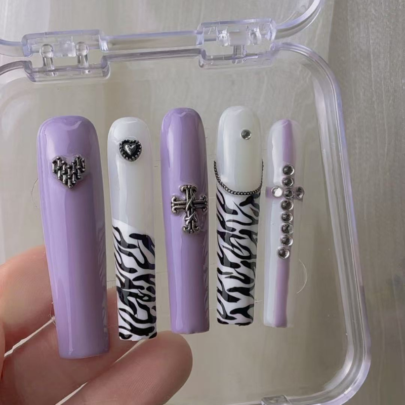 Long Style Press on nails Live No.92