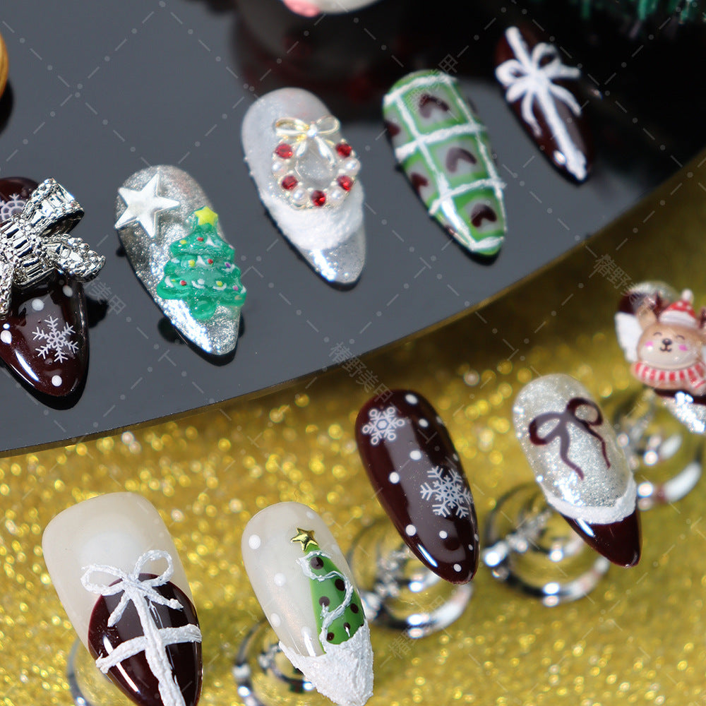 New Year Christmas Press on Nails