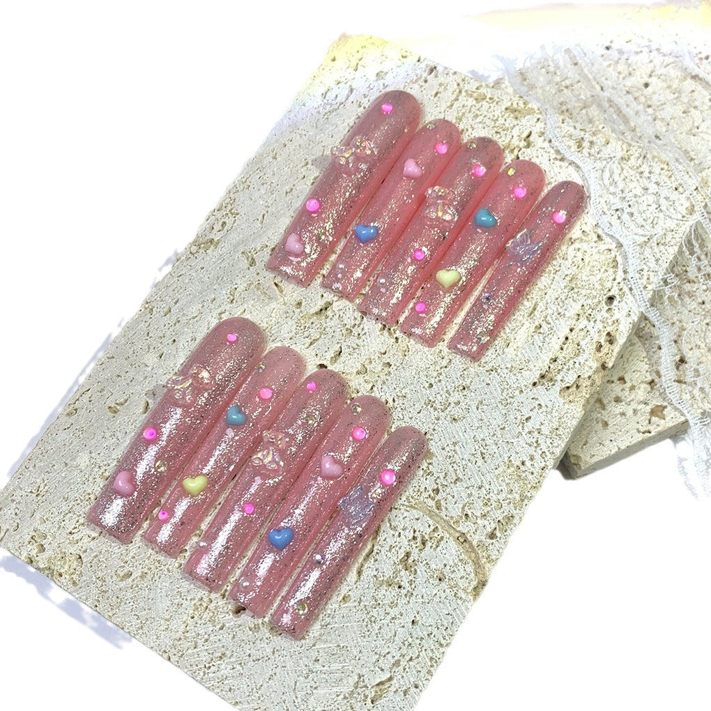 Flash Bear long style press on nails