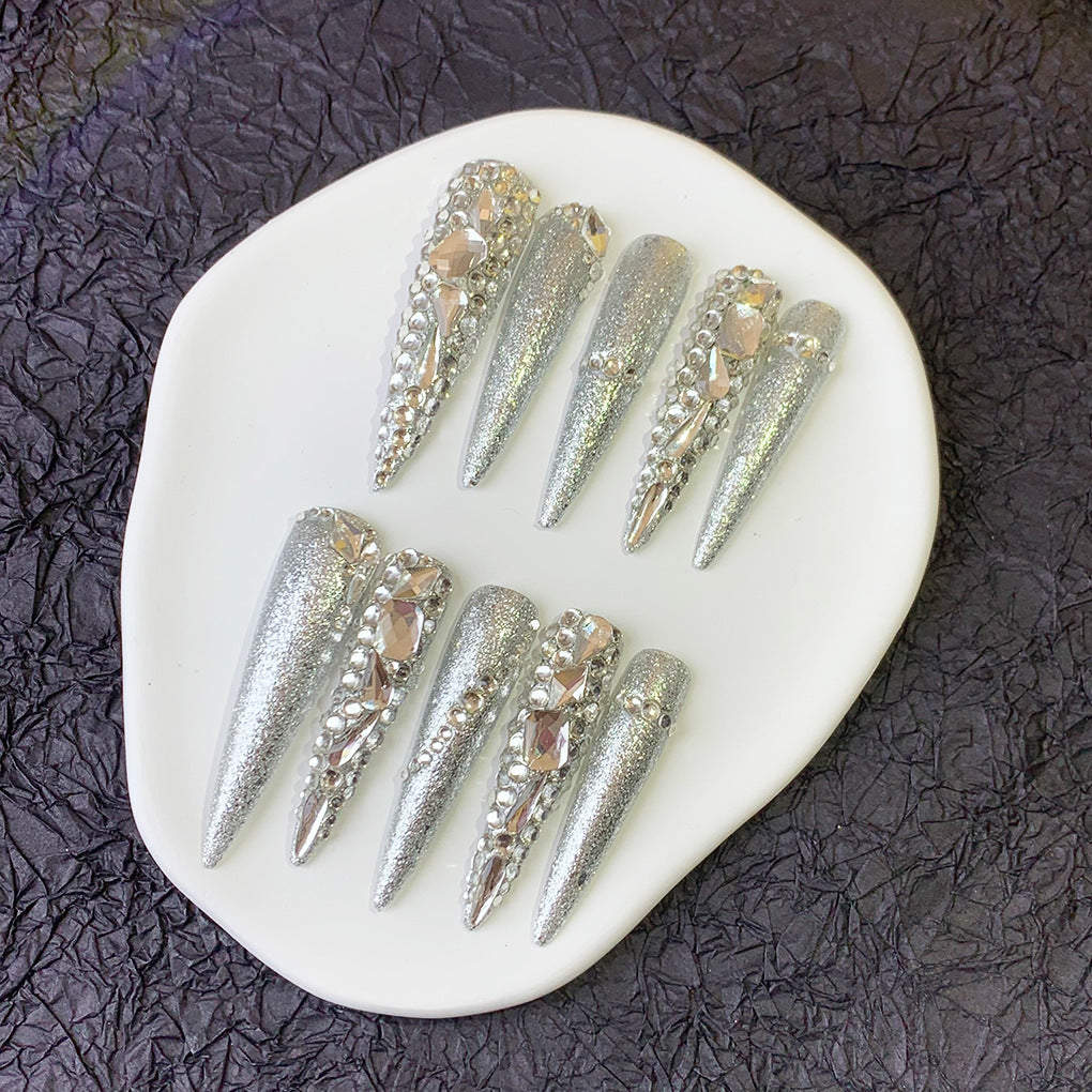 Sliver press on nails