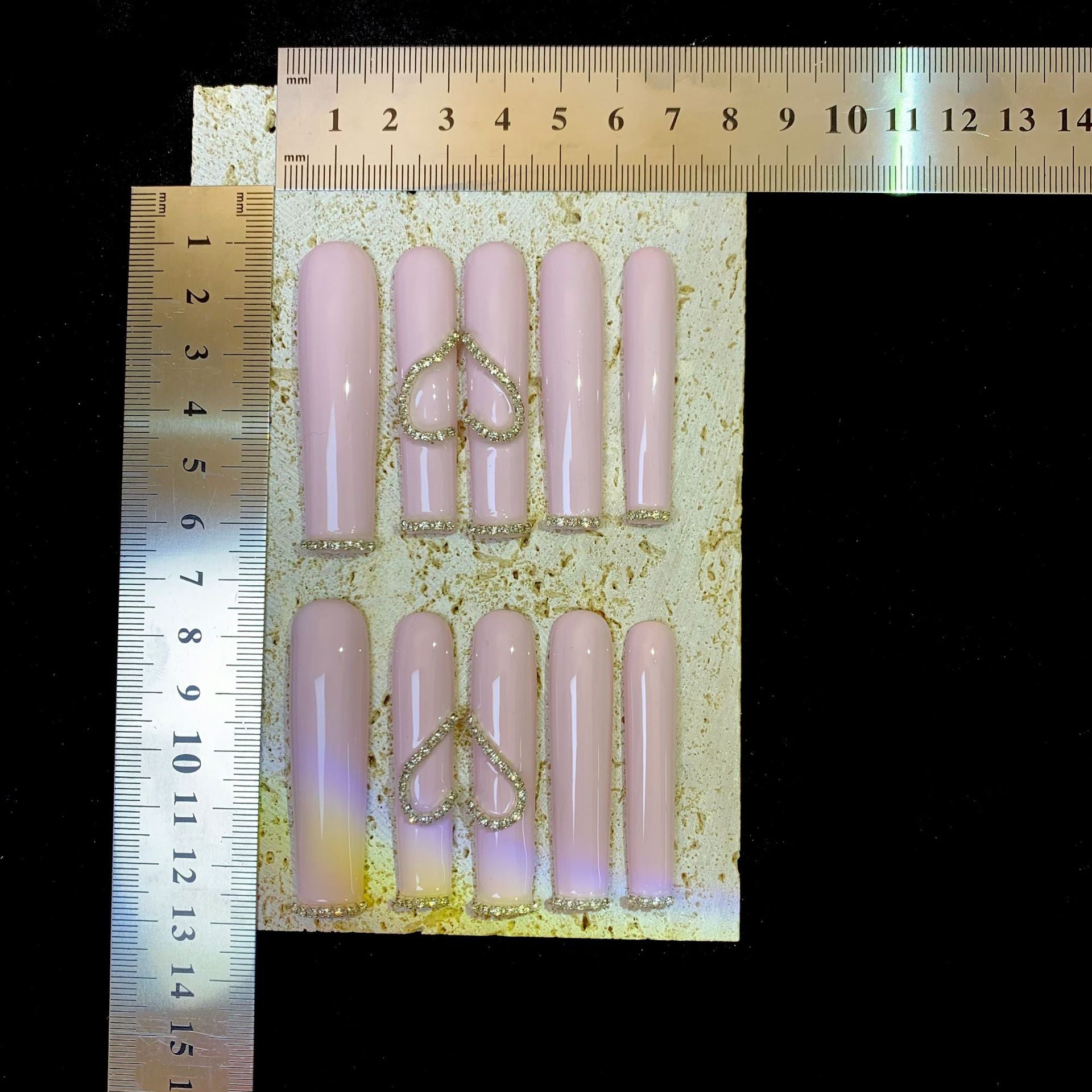 Pink Love Press On Nails