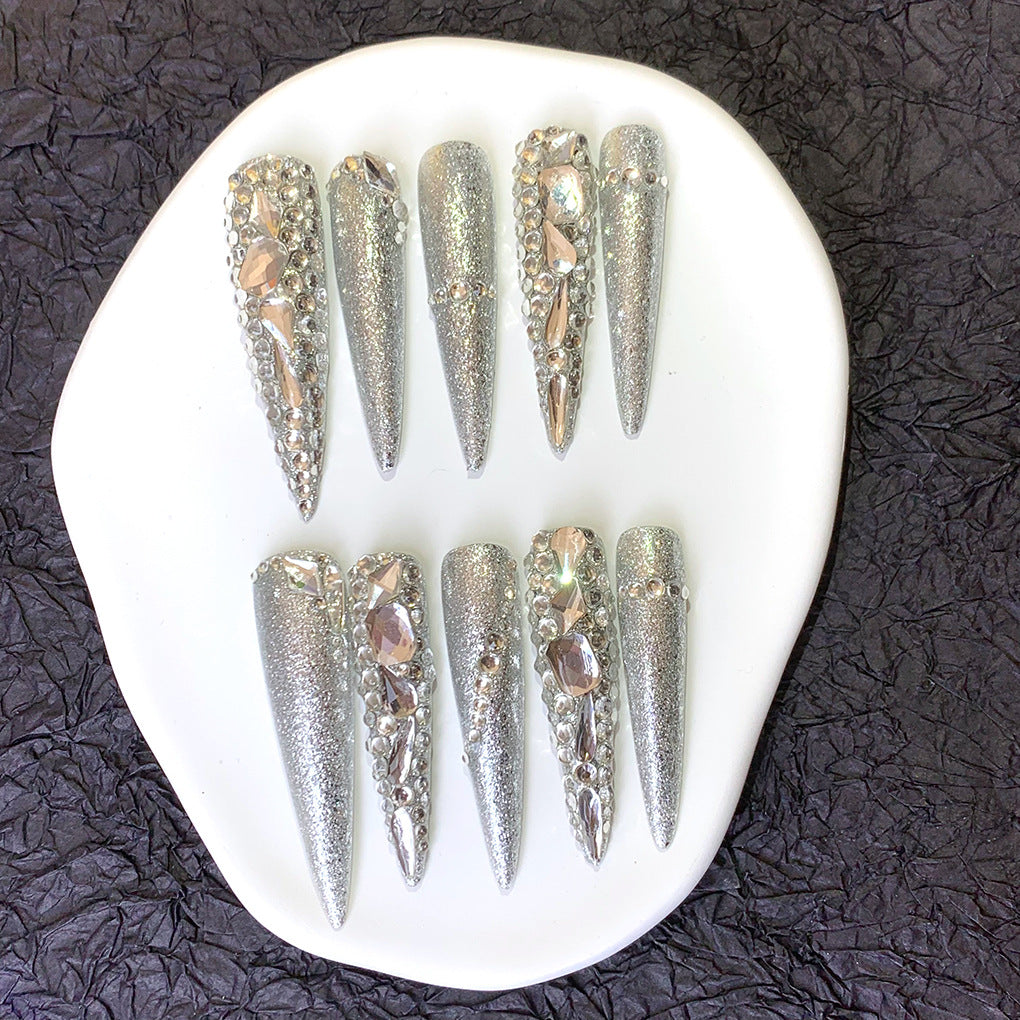 Sliver press on nails