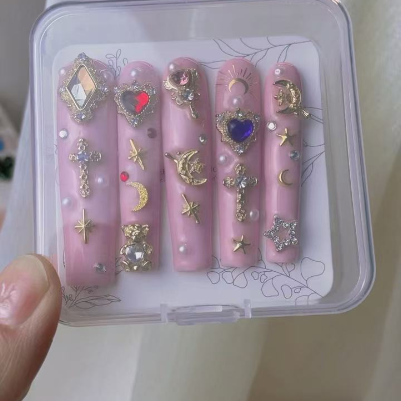 5cm Extra Long Luminous Press on Nails No.92