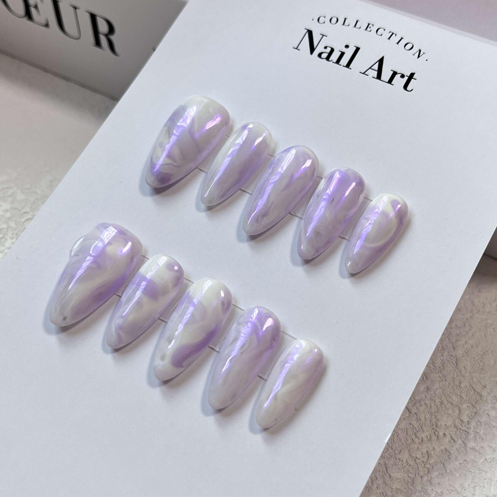 Almond style press on nails 26