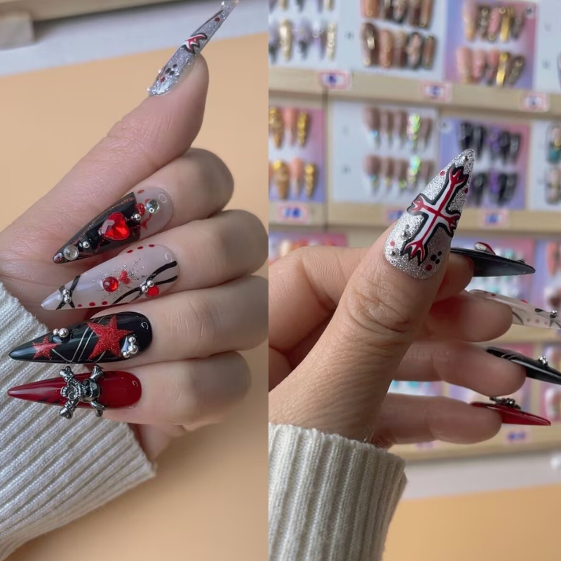 Handmade nails Pointy style 0328-5