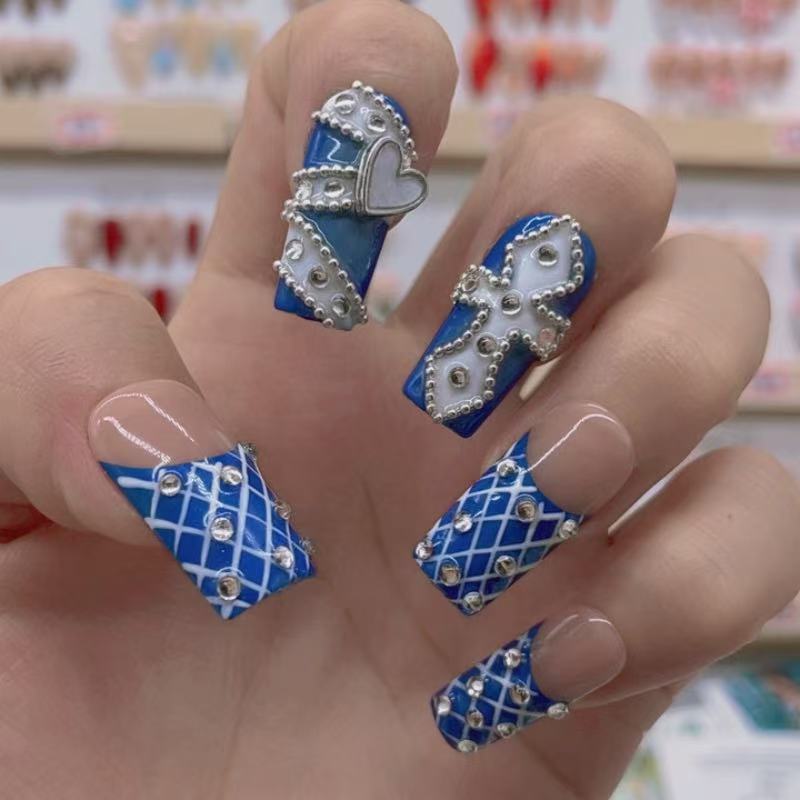 Handmade nails Square Shape Nails 105