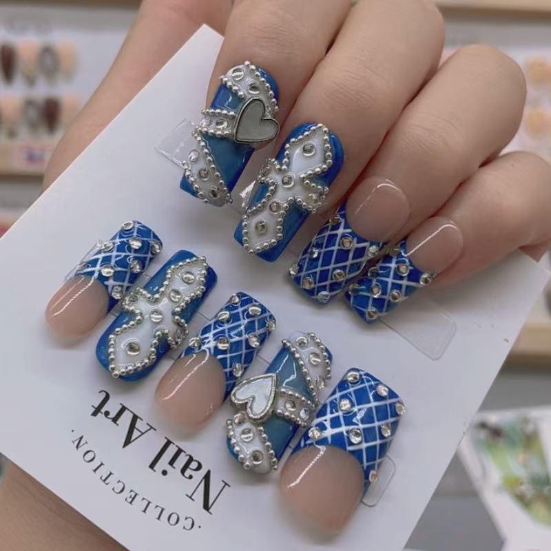 Handmade nails Square Shape Nails 105