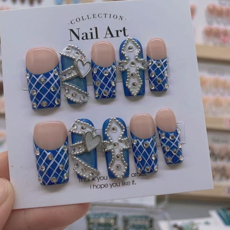 Handmade nails Square Shape Nails 105