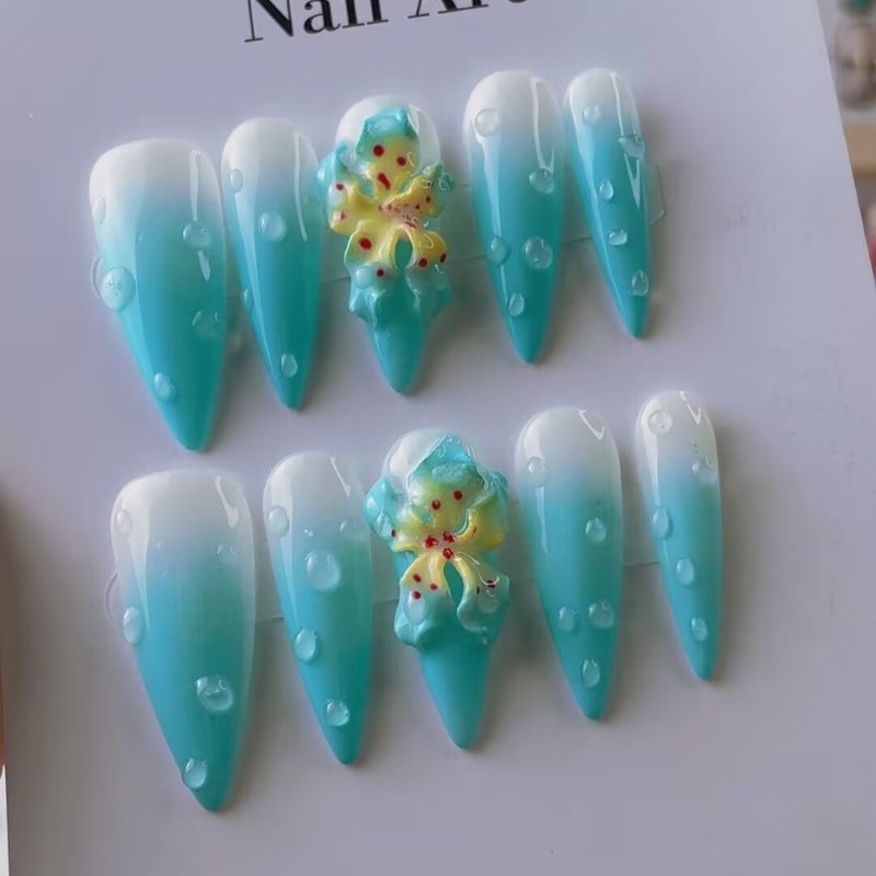 Handmade nails Pointy style 0328-1