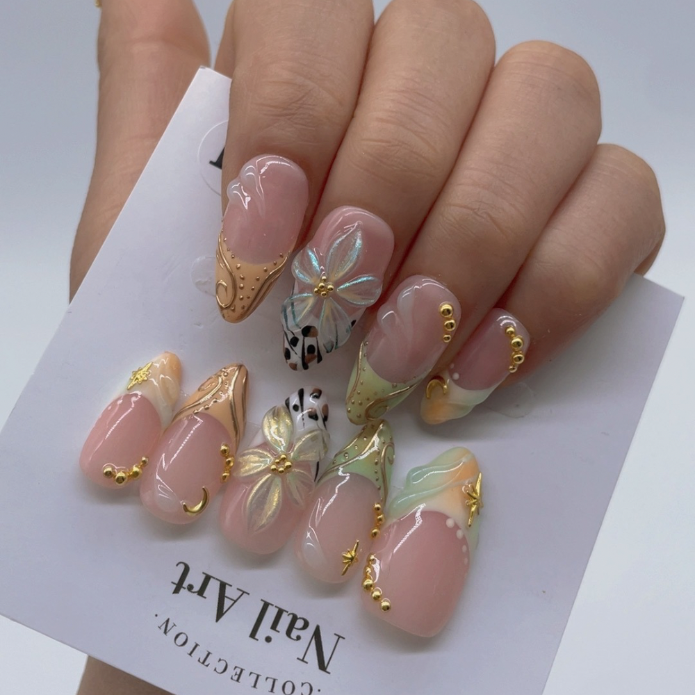Short style press on nails Live No.7