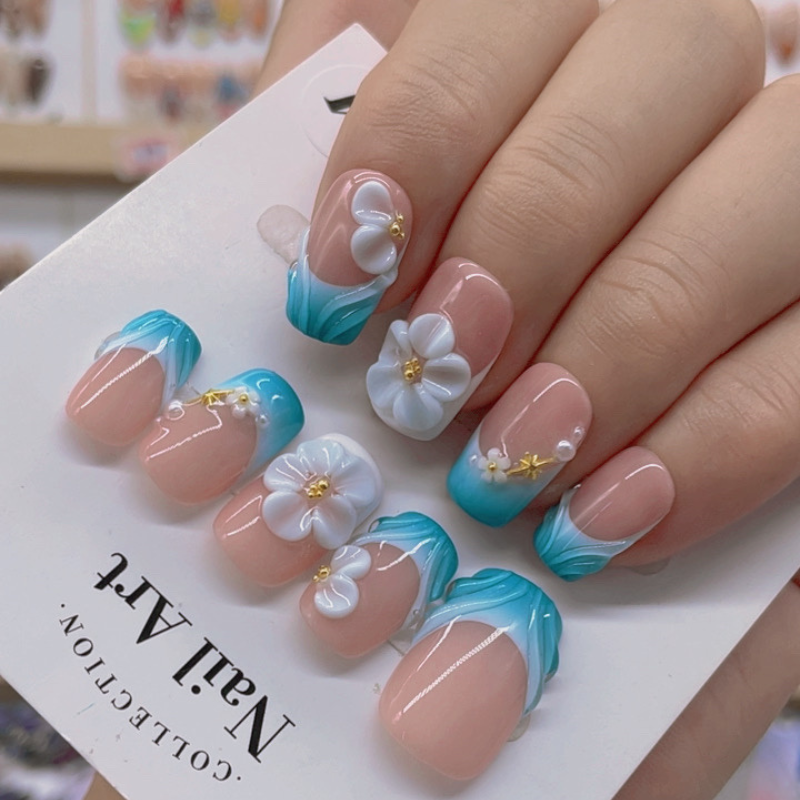 Handmade nails Square Shape Nails 103