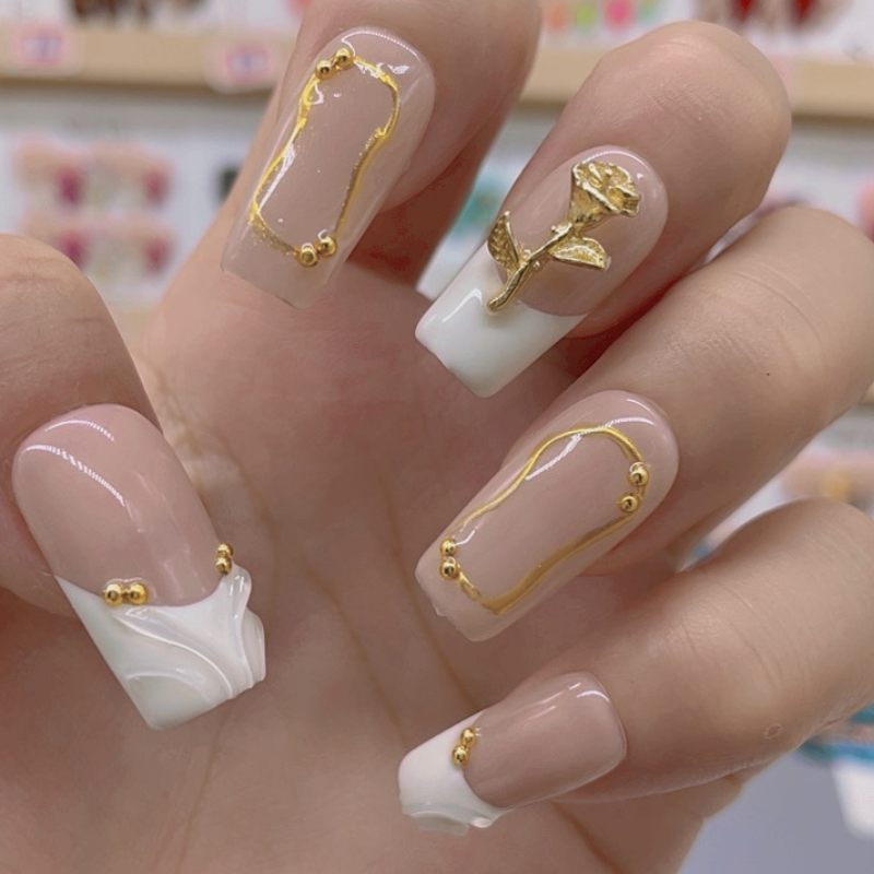 Handmade nails Square Shape Nails 101