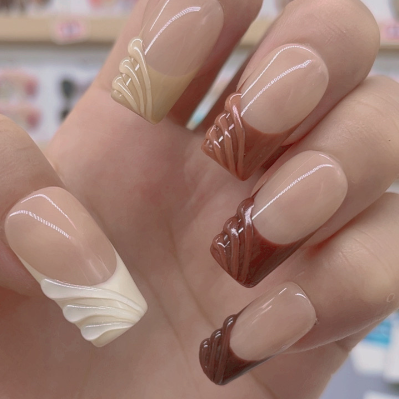 Handmade nails Square Shape Nails 102