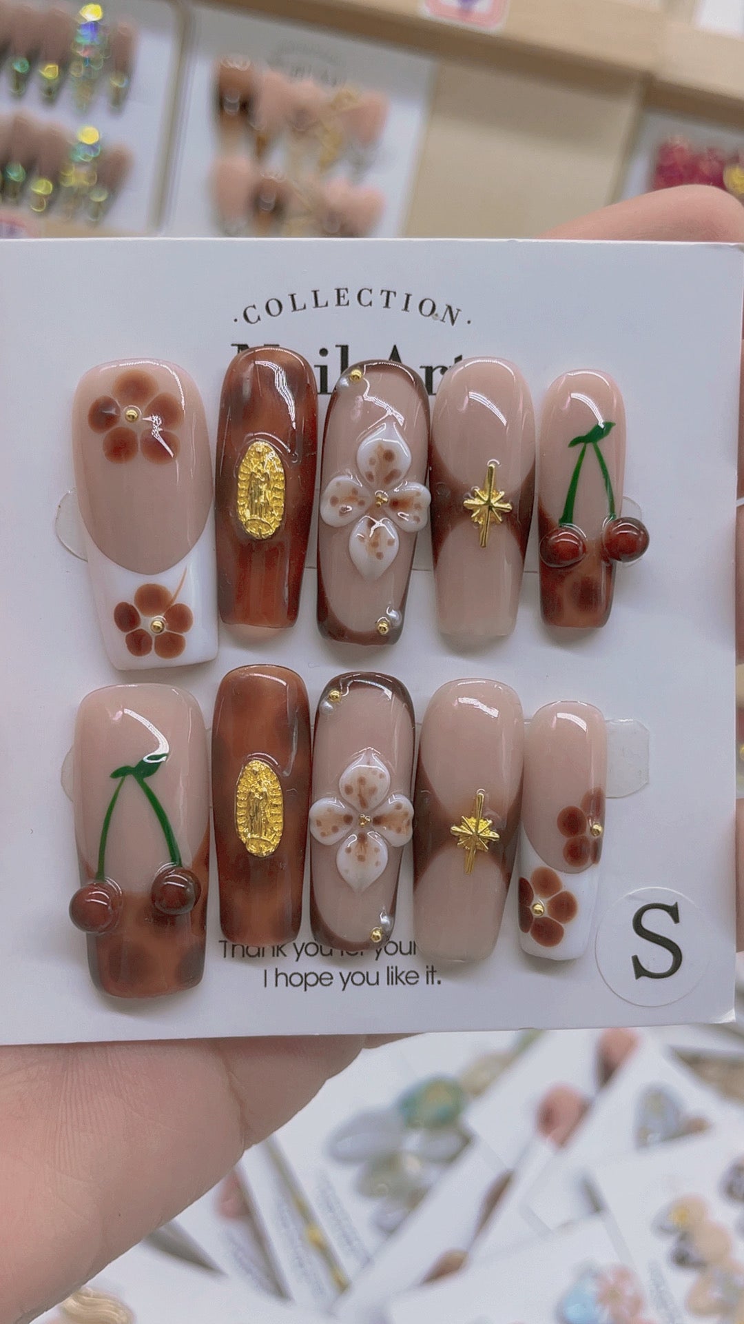 Handmade nails Square Shape Nails 104