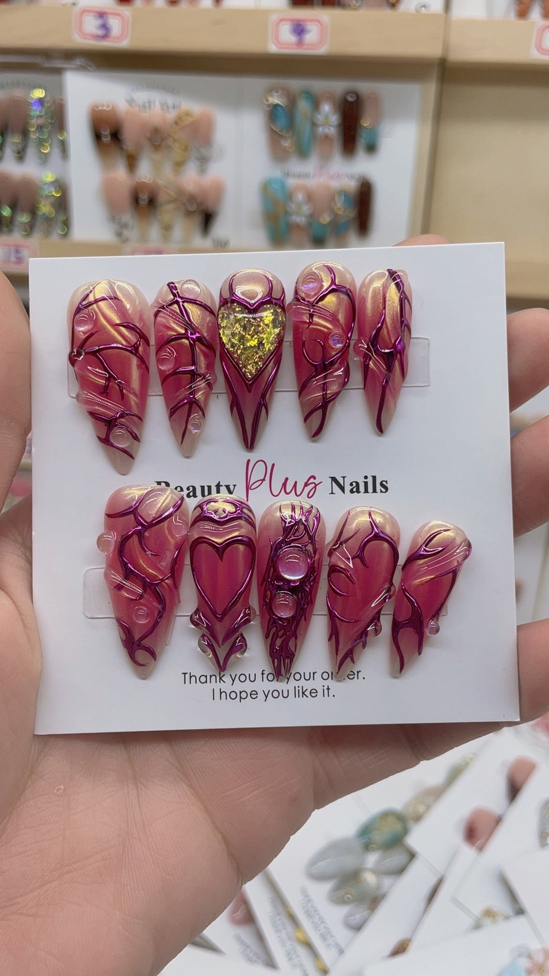 Handmade nails Pointy style 42