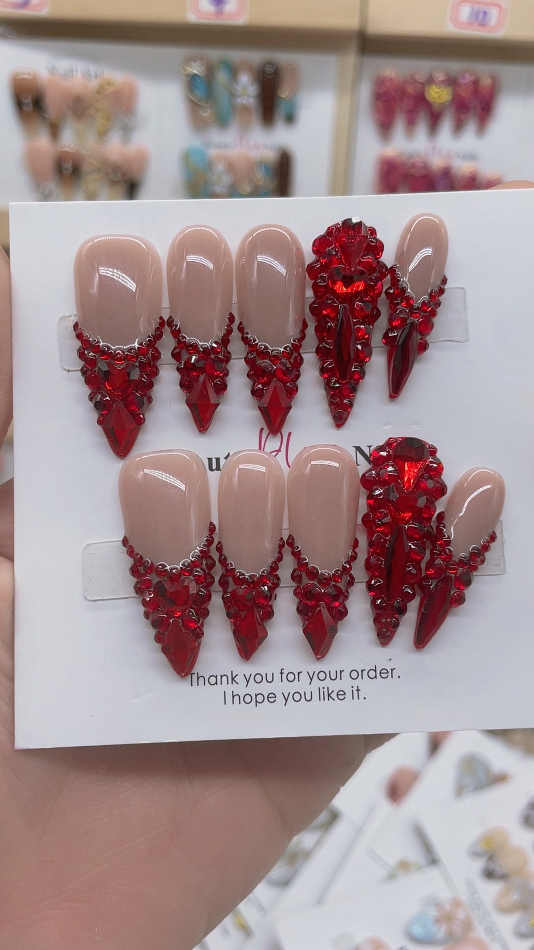 Handmade nails Pointy style 44