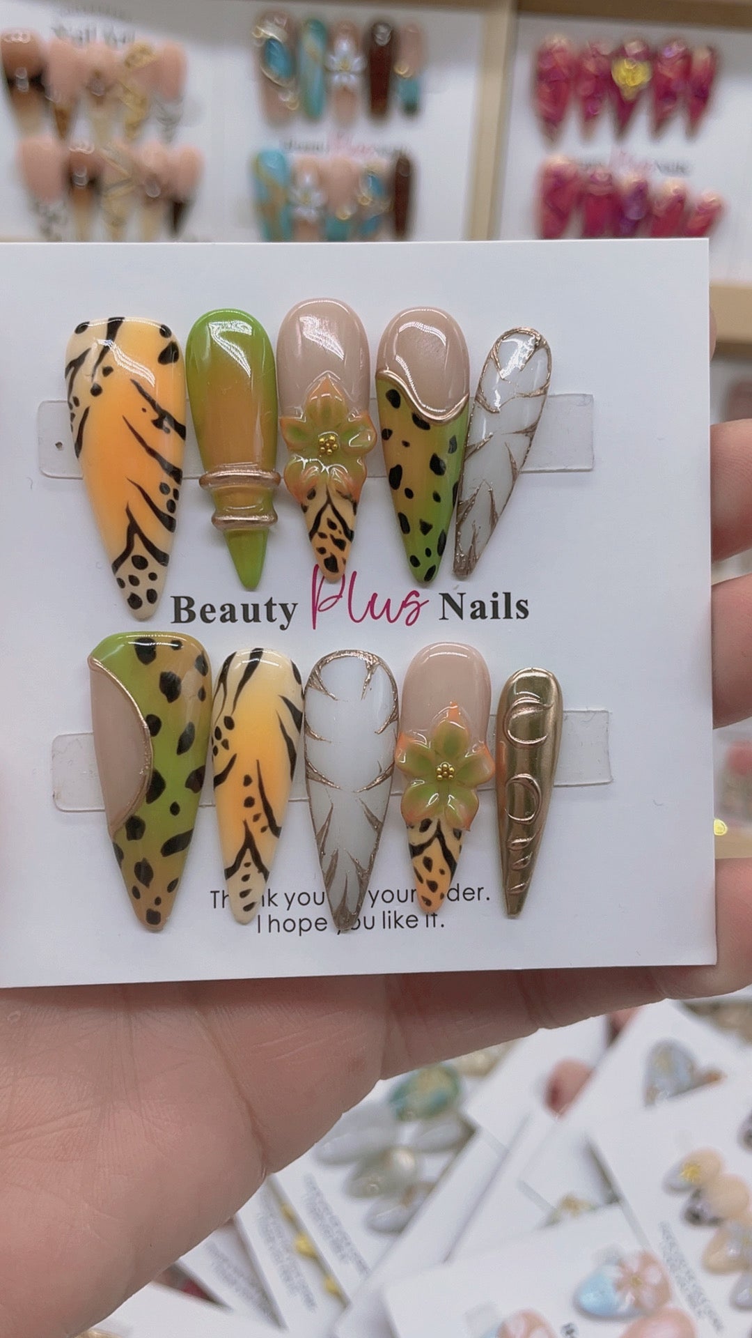 Handmade nails Pointy style 46