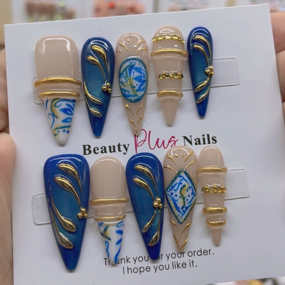 Handmade nails Pointy style 17